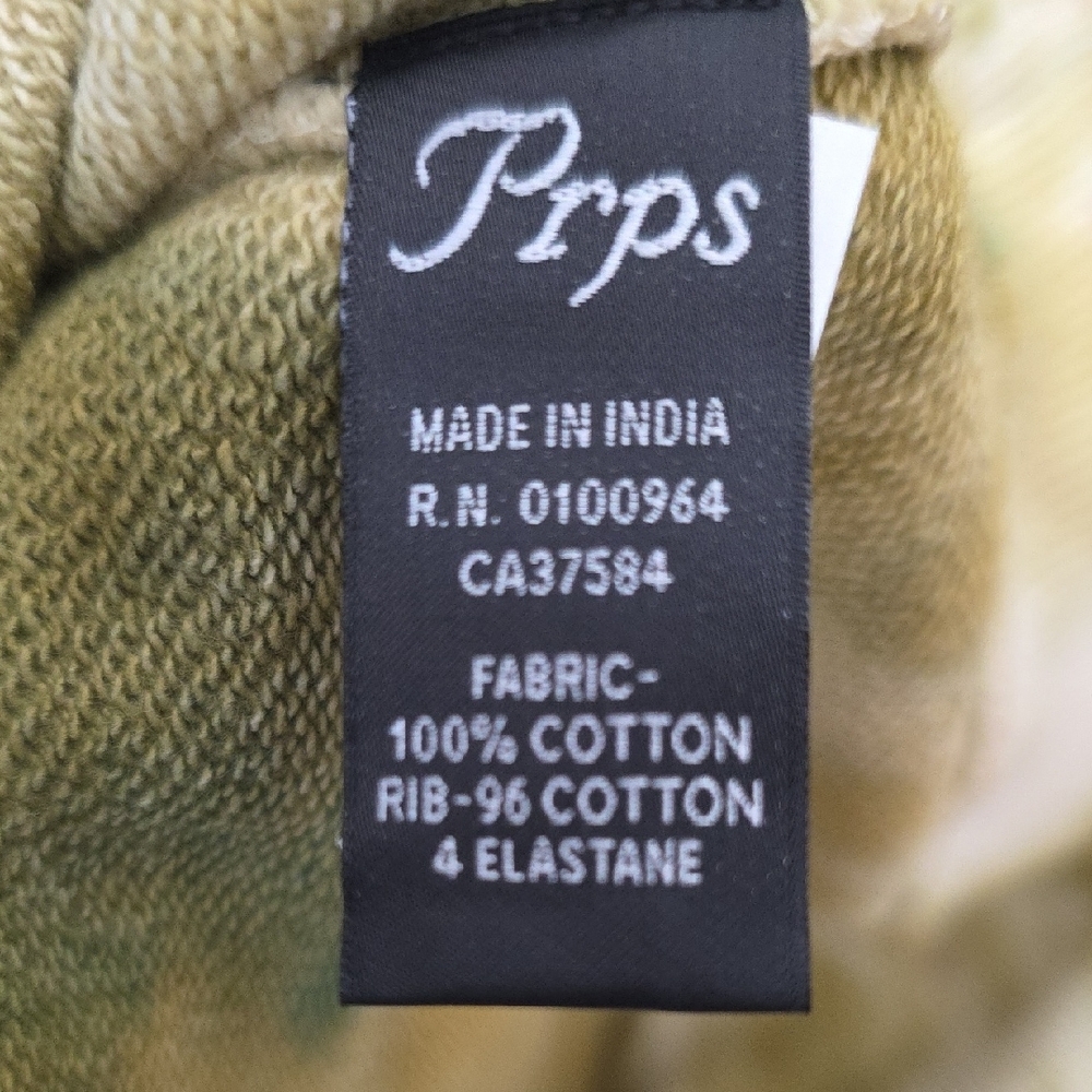 Prps Crewneck Top Tie-Dye Olive Twist Multicolor Graphic Sweatshirt Men's Sz M - Picture 8 of 10